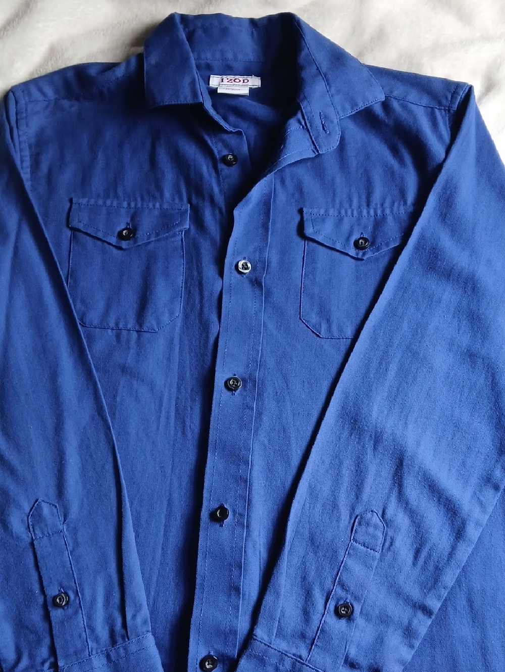 Izod Royal Blue Long-Sleeve Button Shirt